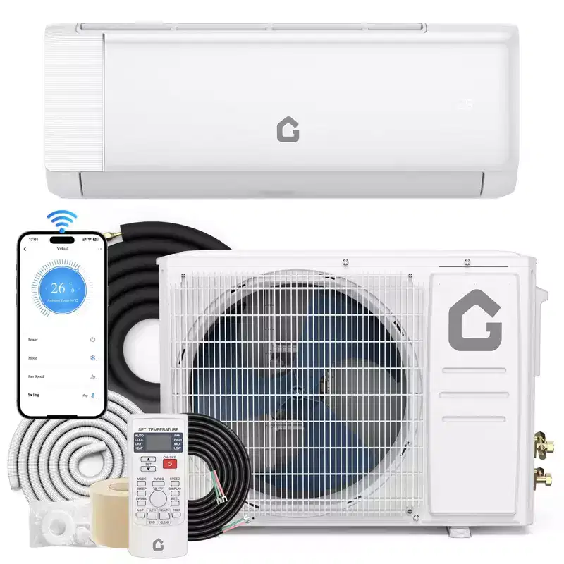 12000 BTU Wifi Mini Split AC, 21 SEER2230V Inverter Ductless Wall AC w/WiFi & Alexa Compatible, Cools Rooms up to 750 Sq.Ft, Energy Efficient Inverter
