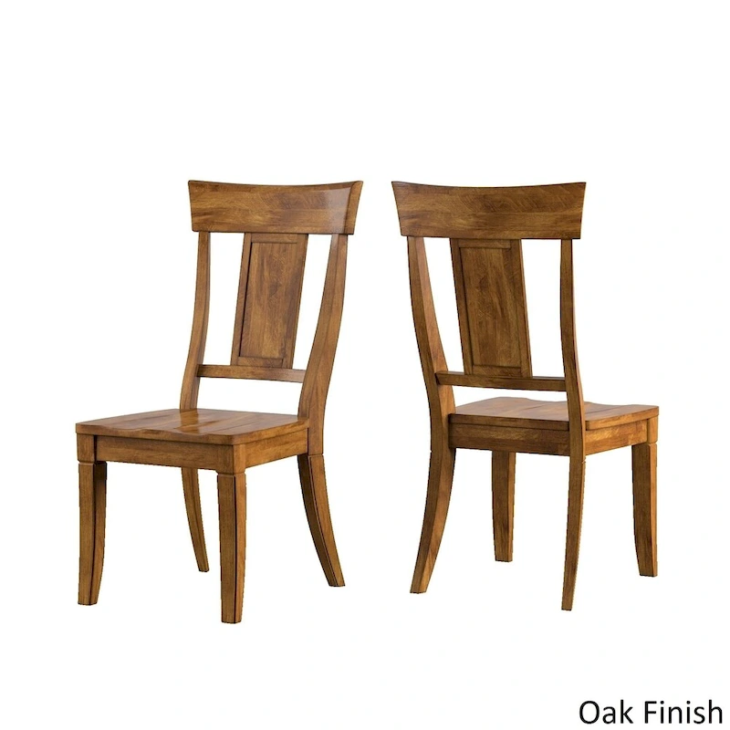 Eleanor Oak Farmhouse Trestle Base 5-Piece Dining Set - Panel Back by iNSPIRE Q Classic