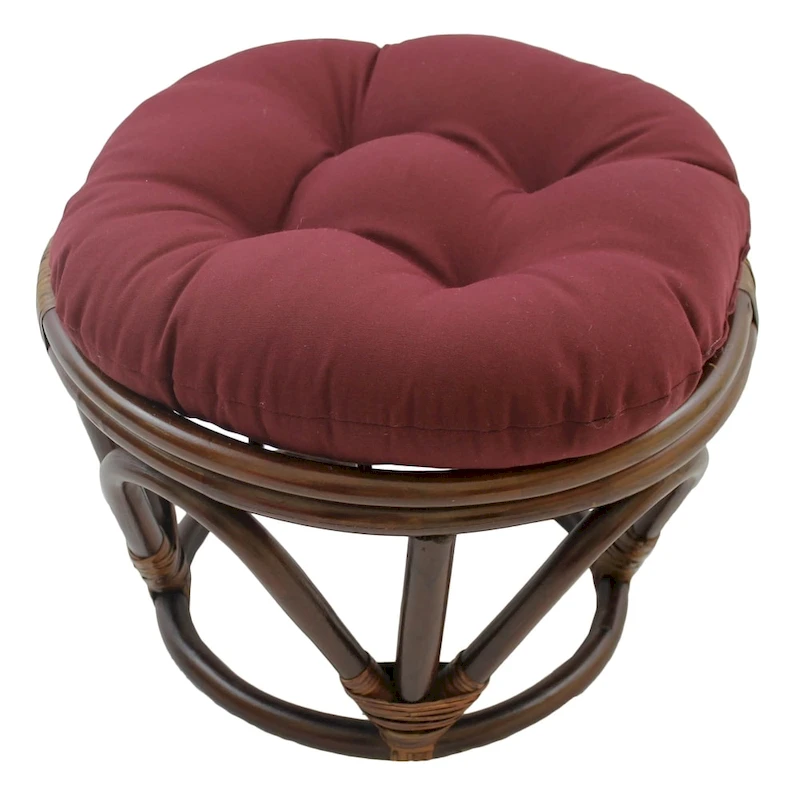 Bali 18-inch Footstool with Twill Cushion