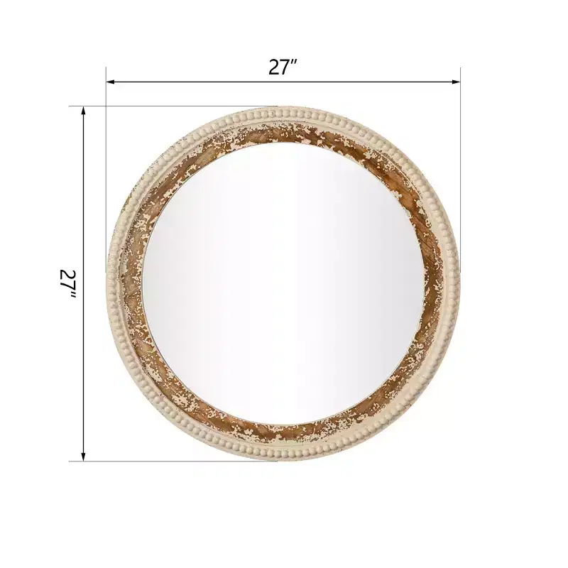 Maxax Wood Flat Wall Mirror