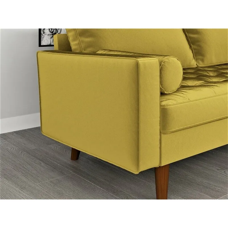 Velvet Mid-century Style Sofa