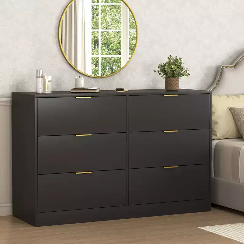 Okak Modern 6/9 Drawers Simply Bedroom Dressers with Handle,Minimalist Wooden Dresser,Chest of Drawers for Bedroom,Entryway