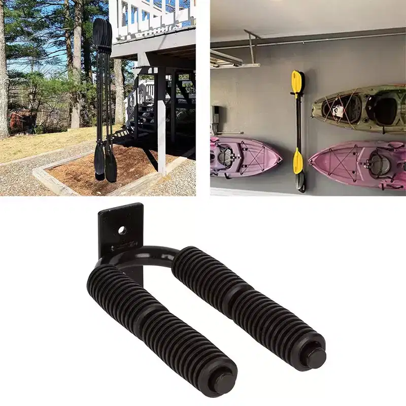 Wall-Mount Kayak Paddle Storage Rack Holder for Dock, Shed, Garage