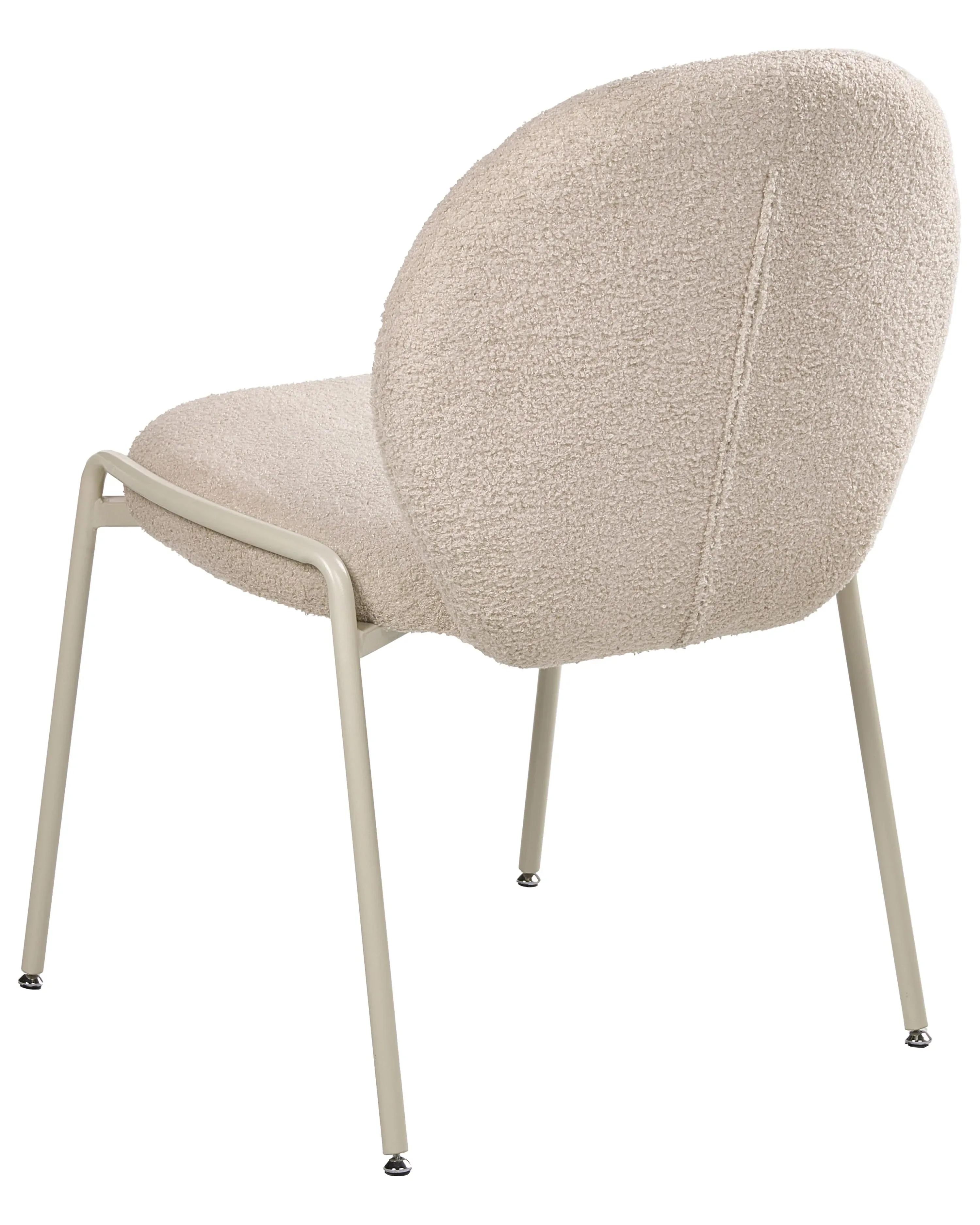 Set di 2 sedie Bouclé Beige chiaro