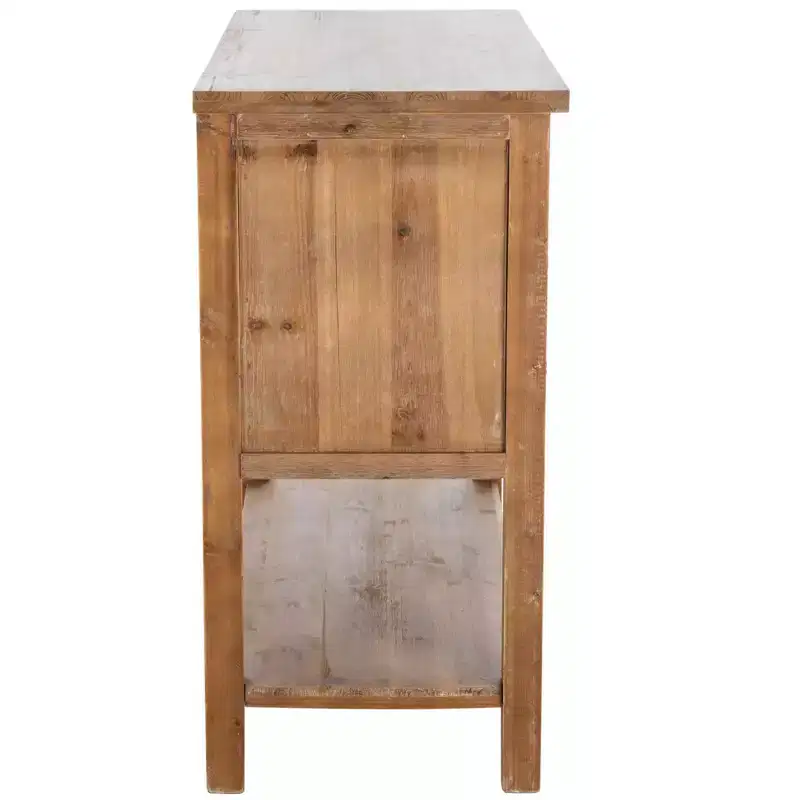 9-Drawer Apothecary Accent Table, Natural Oak