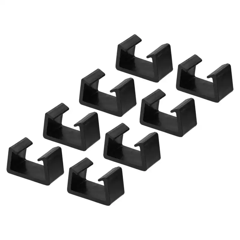 Outdoor Patio Furniture Connector Clips Black Plastic (Set of 8)