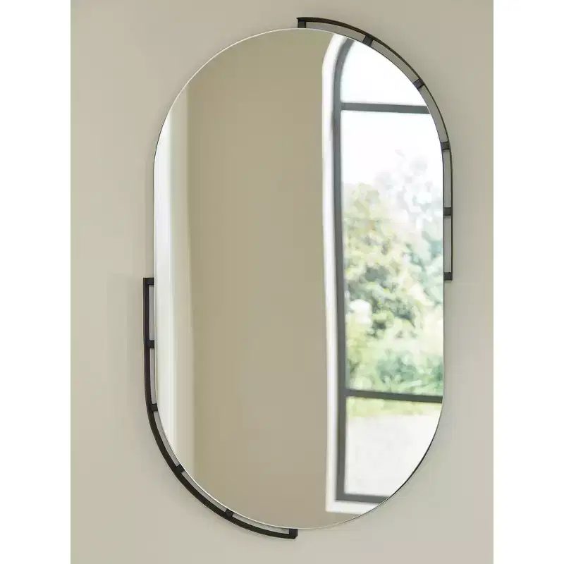 Signature Design by Ashley Valkings Oval Contemporary Wall Accent Mirror