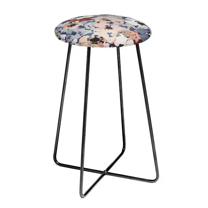 Marta Barragan Camarasa Distorted Garden Tiles Counter Stool - Deny Designs