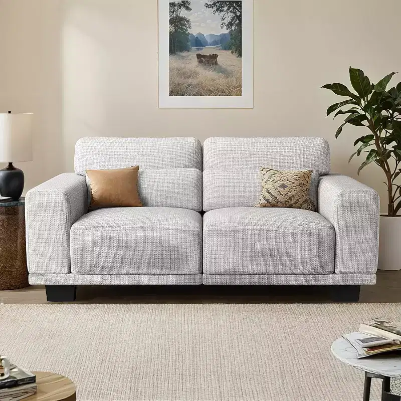 65 In Modern Couch with Deep Seats and Wide Armrests, Loveseat Couches for Living Room, Comfortable Love Seat Sofa with Max weight capacity 300 lbs
