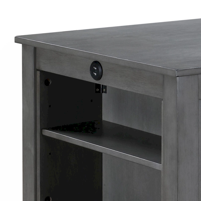 Graham 36 3-Piece Finish Small Space Counter Height Dining Table with Shelves and 2 Chairs