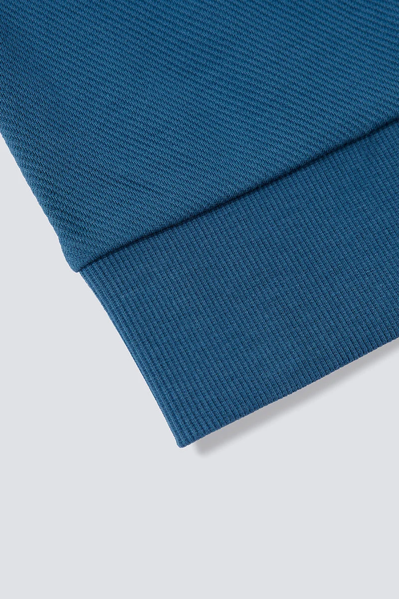 Jacquard Long Sleeve Polo – Teal