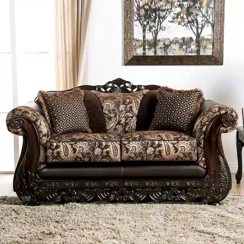 Gracewood Hollow Dayaram Traditional Brown 2-piece Living Room Set