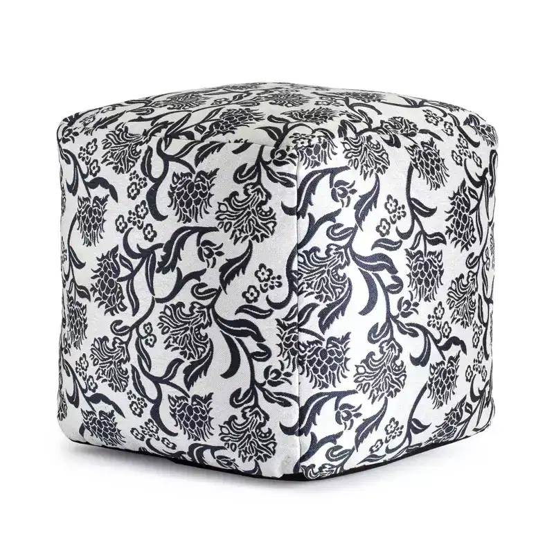 Indoor/Outdoor Square Pouf, Handmade, Fair Trade Certified, 19