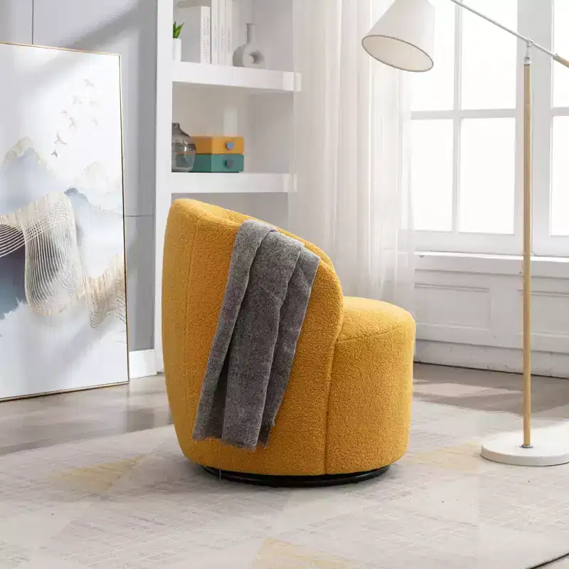 Fabric Swivel Accent Armchair Barrel Chair