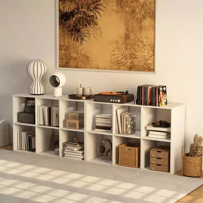 MAYEERTY Cube Storage Organizer Open Bookshelf Removable Back Panels