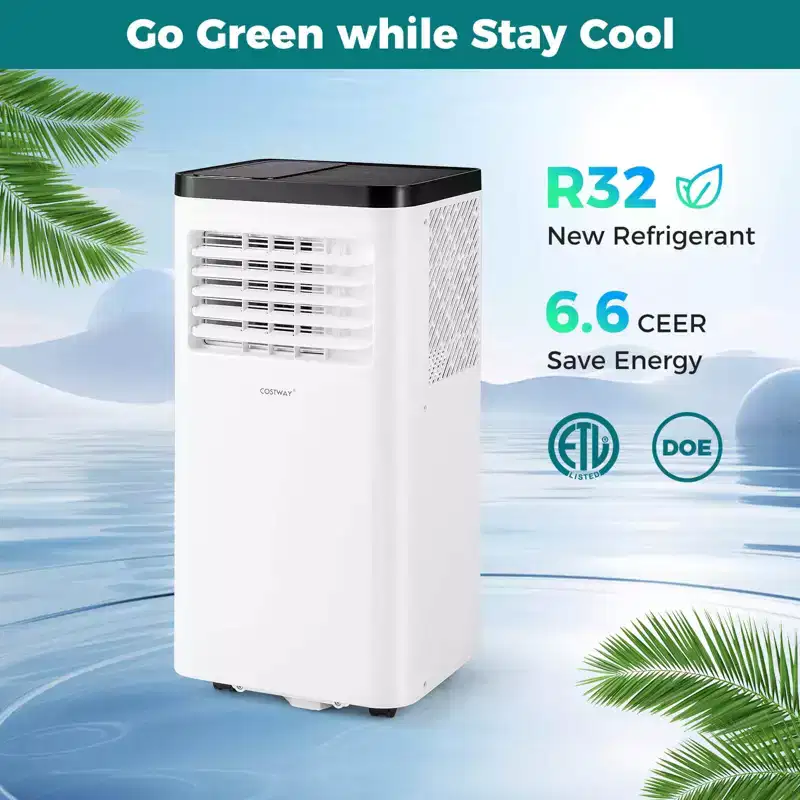 Costway 8000/10000 BTU Portable Air Conditioner with Fan and Dehumidifier Remote Control