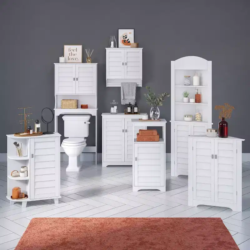 Brookfield Over the Toilet Bathroom Spacesaver Wall Medicine Storage Cabinet White