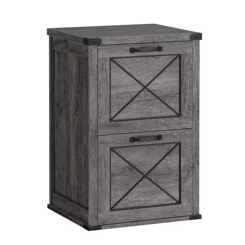 File Cabinet, Filing Cabinet with 2 File Drawers, Printer Stand, Fit A4, Letter Size, Hanging File Folders, Modern Farmhouse Style