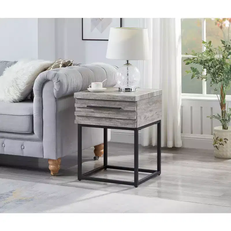 Celestial Contemporary Storage End Table