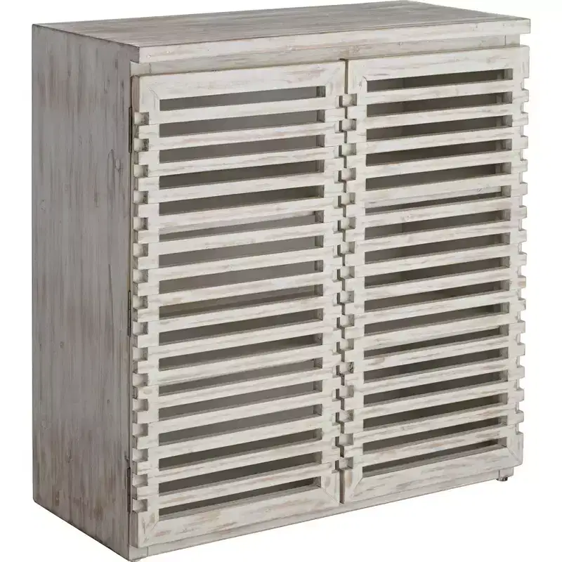 Crestview Collection Hudson 32 Wide Slat Door Accent Cabinet