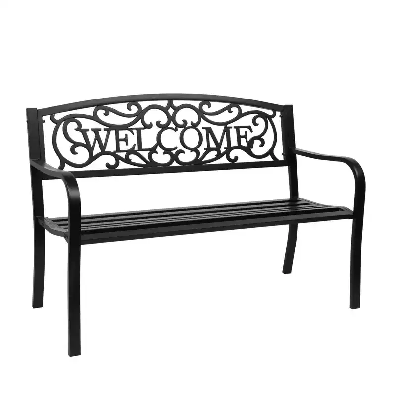 Karl Home | 47 in. Black Iron Outdoor Bench