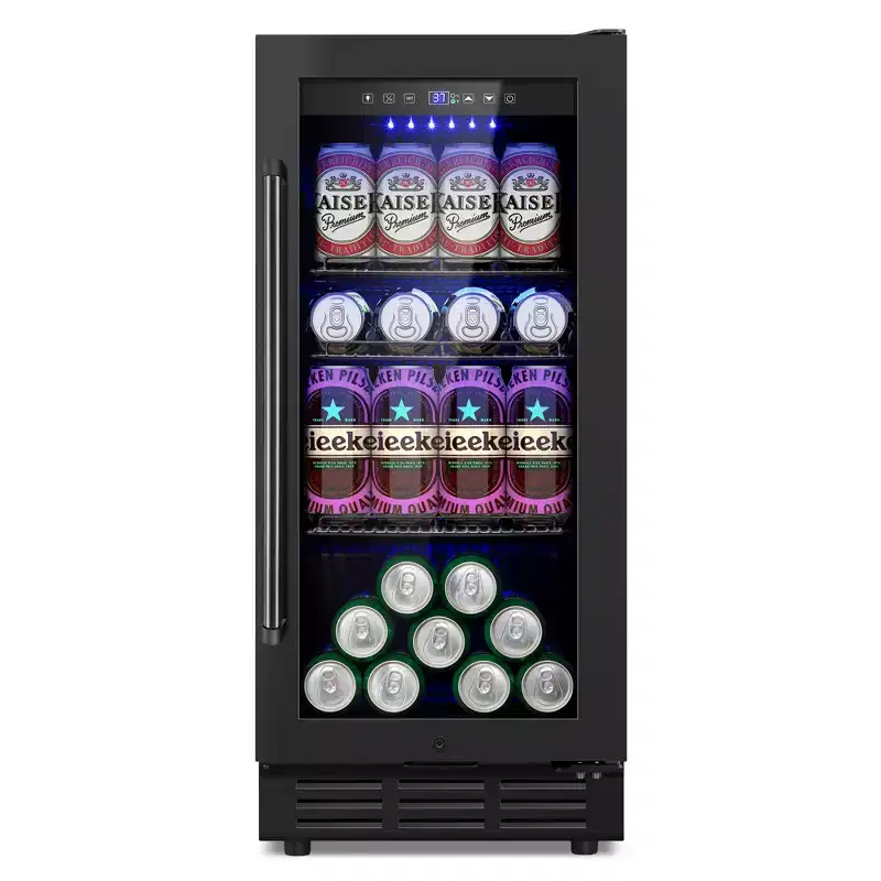 Denjol Fridge 23inch, 130 Cans, Single Zone, Frost-Free Beverage Refrigerator Cooler Mini Fridge for Home