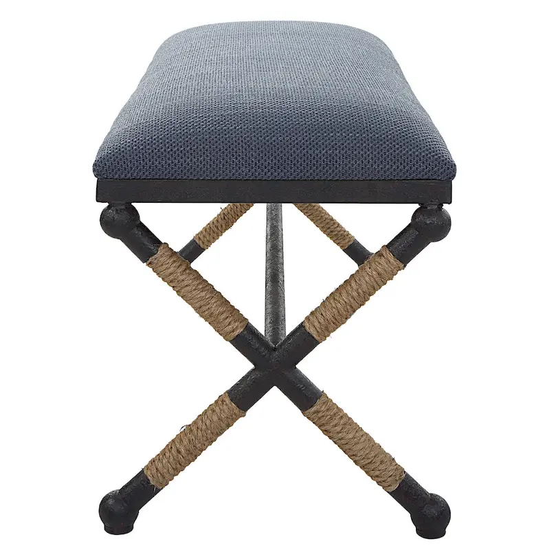 Uttermost Firth Rustic Navy Bench - 48W x 21H x 16D