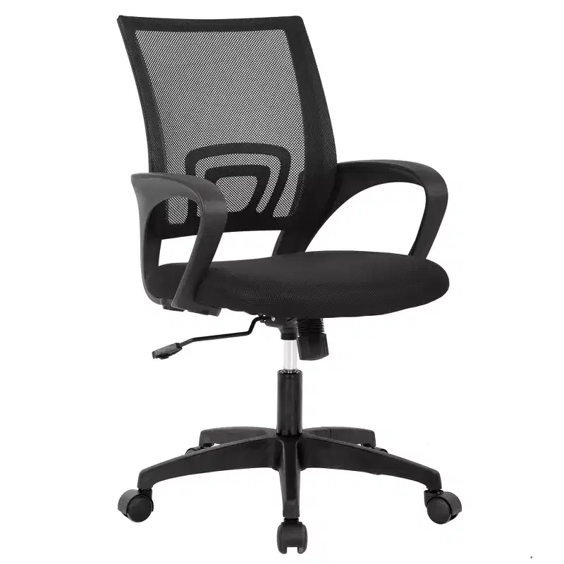 FDW Home Office Chair Mesh Computer Chair with Lumbar Support Armrest Adjustable Mid Back Task Chair for Women Adults