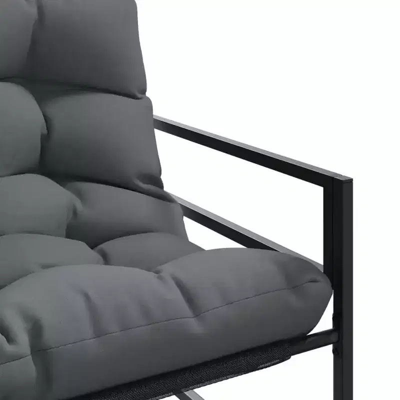 Garden Bench with Cushion in Taupe