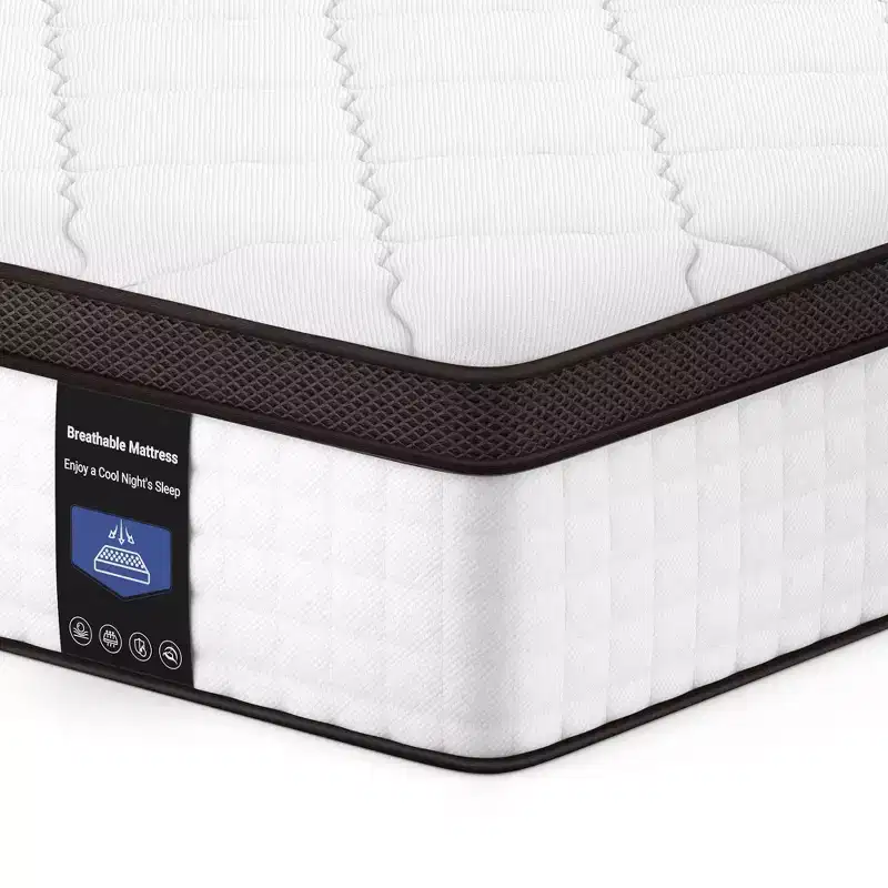 Kescas Premium 8 inch Medium Firm Hybrid Mattress - Compatible with Platform Bed, Box Spring, or Slat Base
