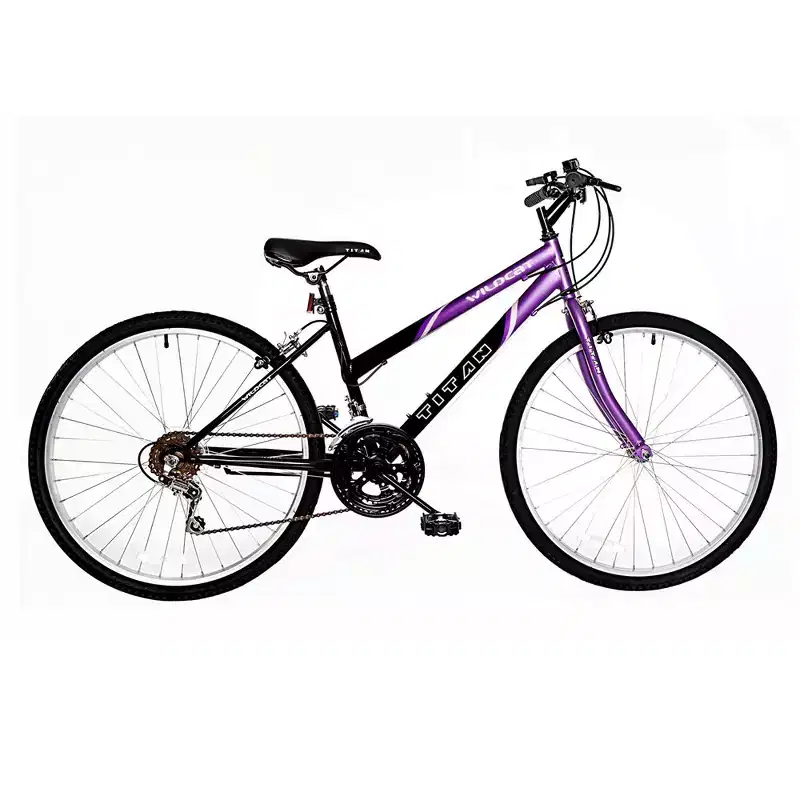 Titan Bikes Wildcat 12-Speed Women's Mountain Bike, Purple/Black