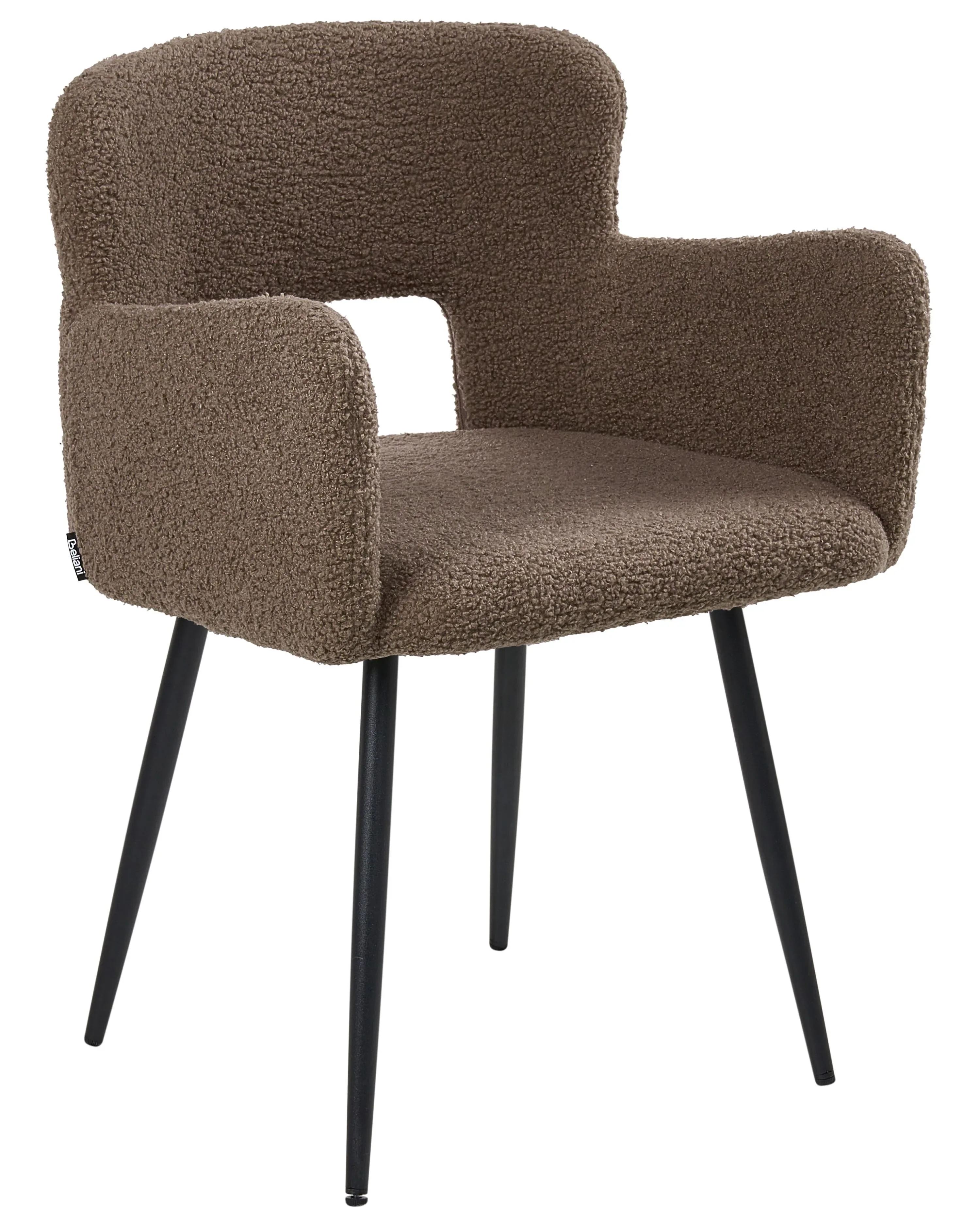 Set di 2 sedie da pranzo Bouclé Marrone