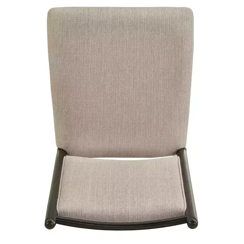 Fuske Wood Finish Beige Fabric Dining Chair (Set of 2) - iNSPIREQ
