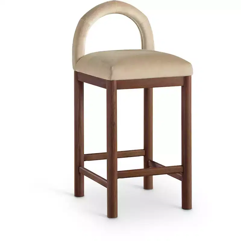 Meridian Furniture,Conrad Velvet Counter Stool