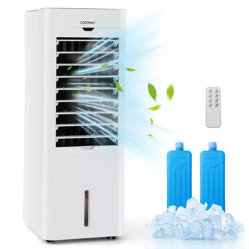 Costway Evaporative Air Cooler/Heater 4-in-1 Windowless Oscillating Swamp Cooler 3 Modes