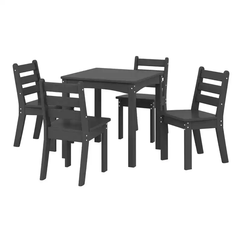 WestinTrends Treehouse Kids 5-Piece HDPE Dining Table and Chairs Set