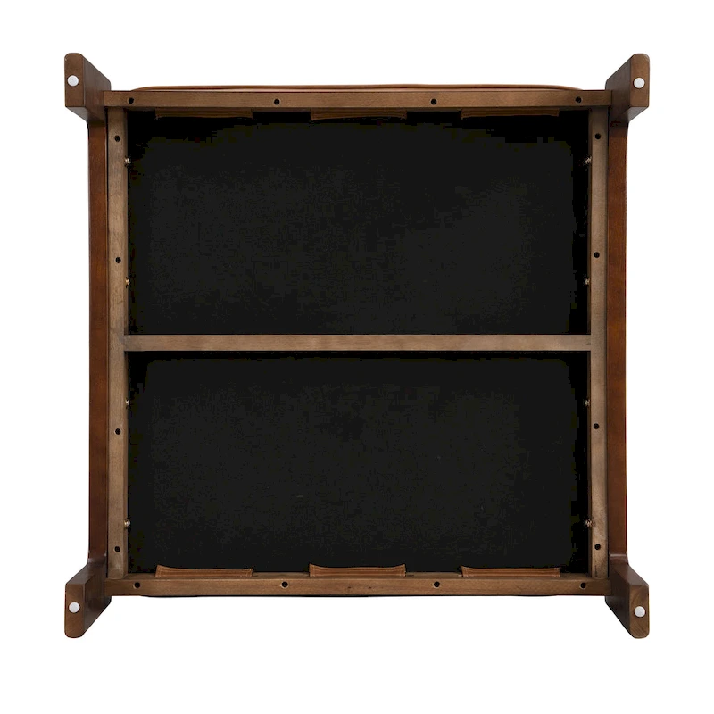 Christopher Knight Home - 34 Tufted Upholstered Cocktail Ottoman, Square Leather Ottoman Coffee Table with Rubber Wood Frame