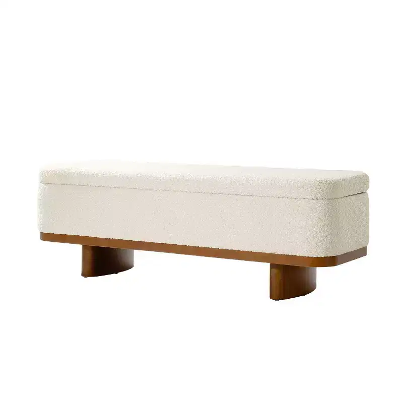Clara Flip Top Bench with Solid Wood Frame