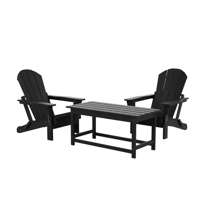 WestinTrends 3-Piece Outdoor Paio Adirondack Conversation Set