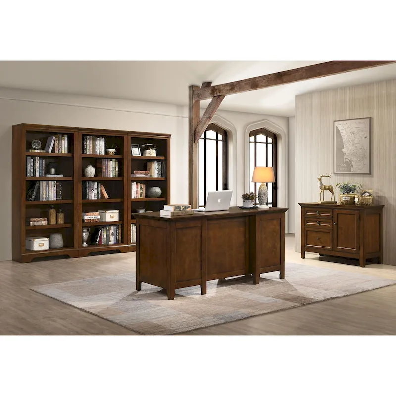 San Mateo Home Office 62 Wide Executive Desk with 7 Drawers