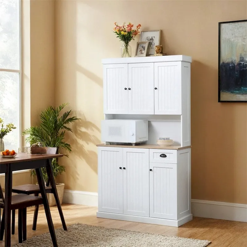Modern Kitchen Pantry Storage Cabinet with Drawer
