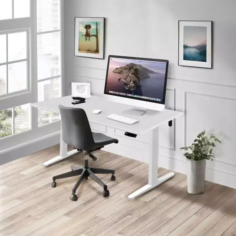 Electric Standing Desk with 48 Tabletop, White