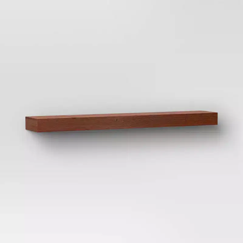 36 Inch Floating Wood Wall Shelf