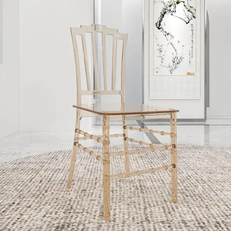Synth Modern Clear Acrylic Windsor Back Dining Chair – Transparent Side Chair