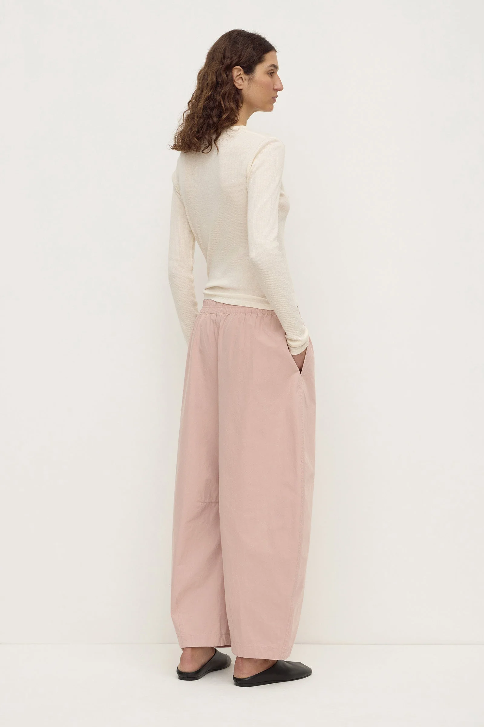 Pink Cotton Voluminous Barrel Leg Pant