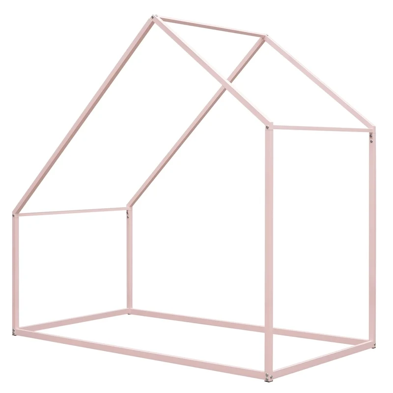 Twin Size Metal House Bed Kids Bed