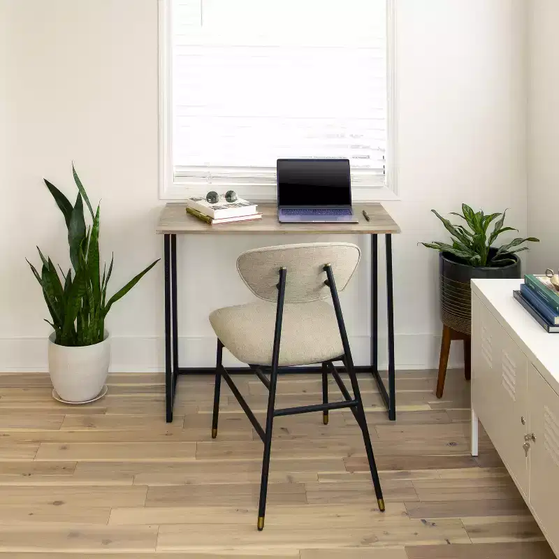 Emma and Oliver Small 36 Rustic Natural Home Office Folding Computer Desk - Laptop Desk