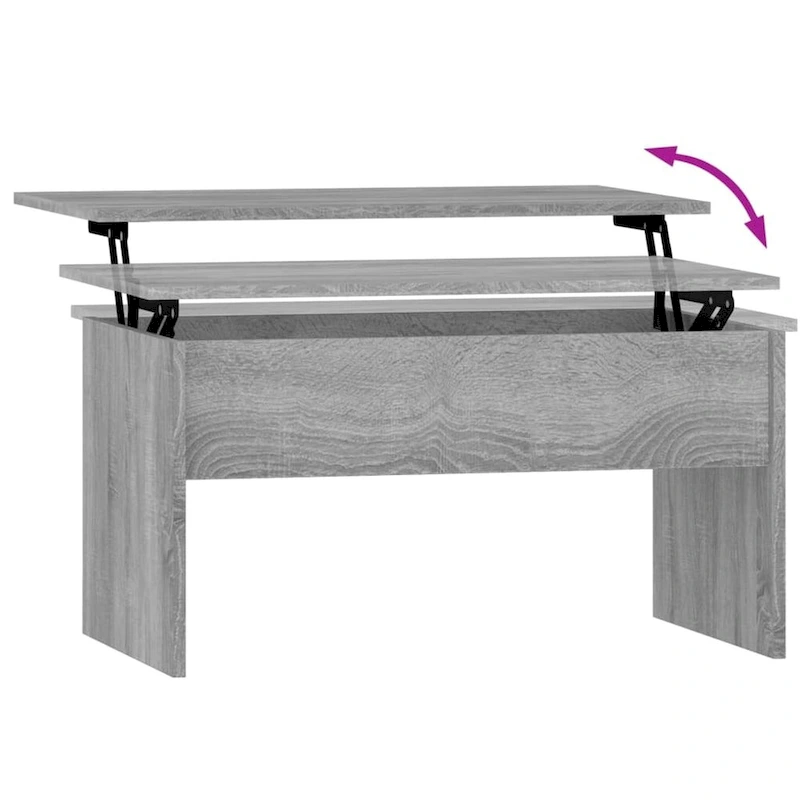 vidaXL Coffee Table Lift Top End Table Accent Side Sofa Table Engineered Wood - 31.5 x 19.9 x 16.3