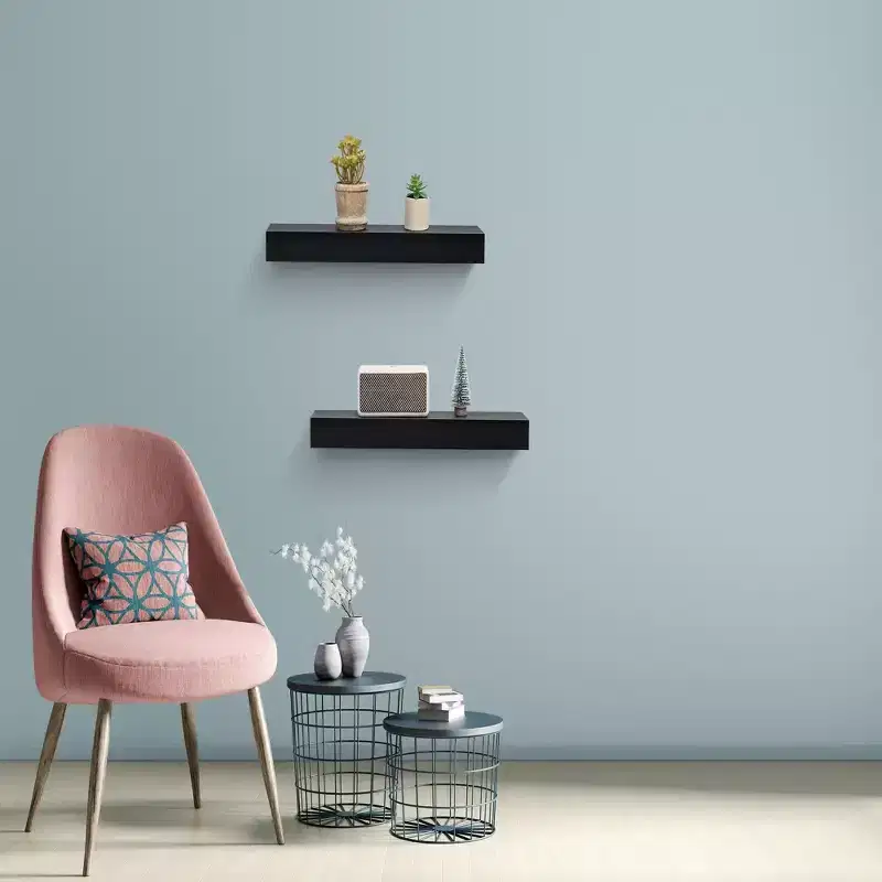Floating Wall Shelves with Invisible Brackets - Wood Storage for Any Room, Multicolor