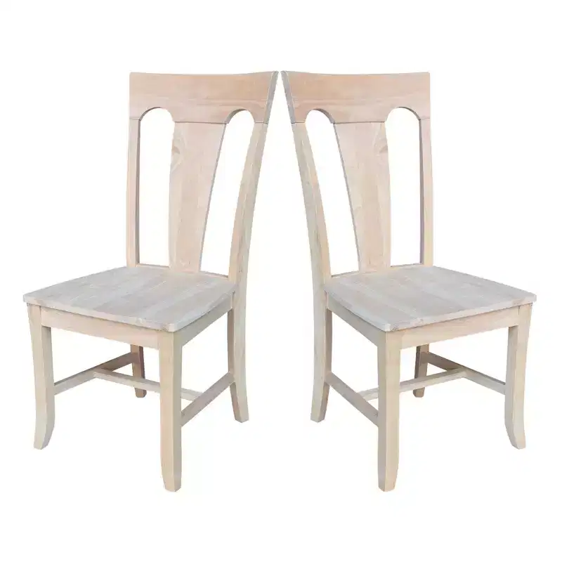 Set of 2 Elle Armless Chairs Unfinished - International Concepts
